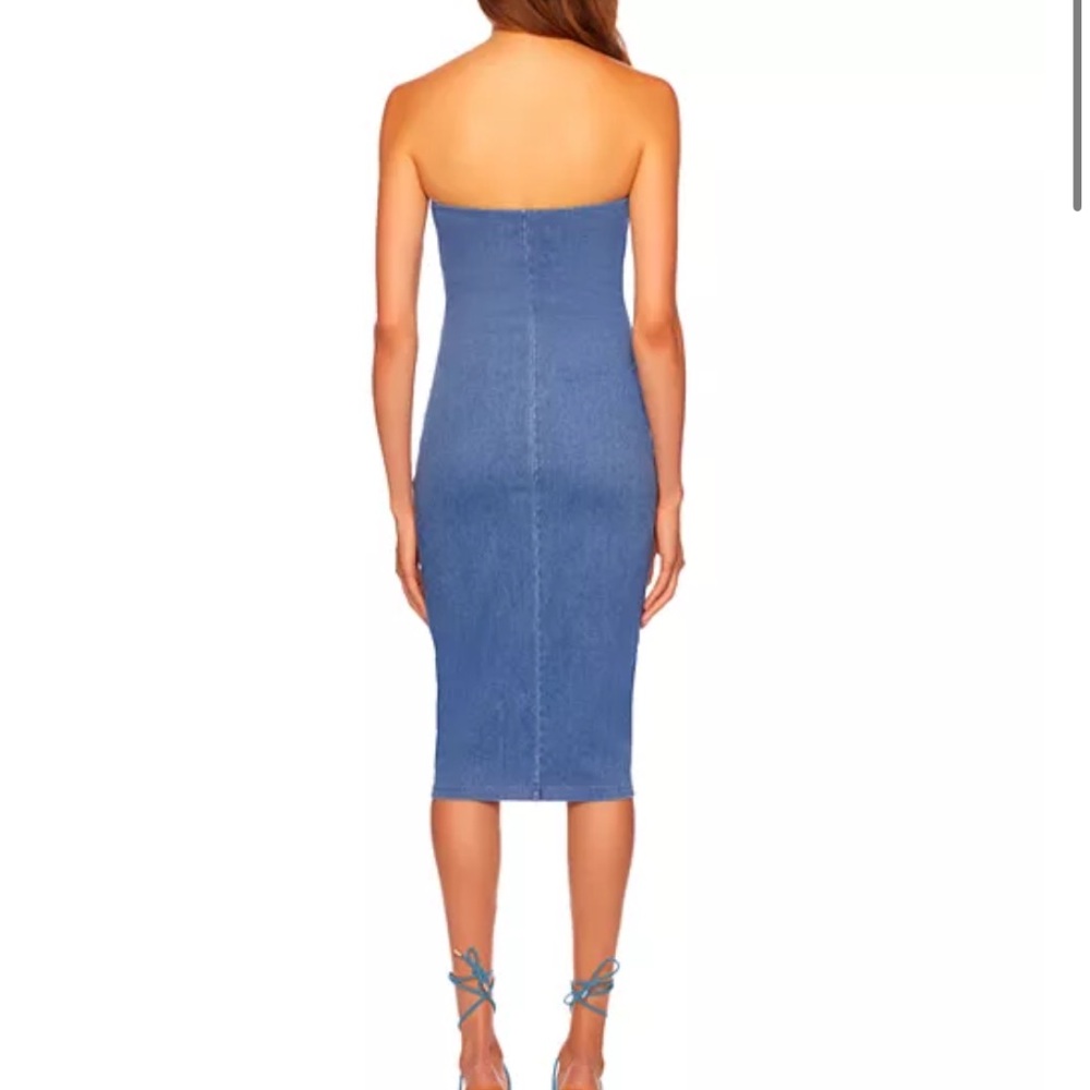 NWT Susana Monaco Stretch Denim Tube Dress in Light Denim. Size X-Small - Picture 2 of 8